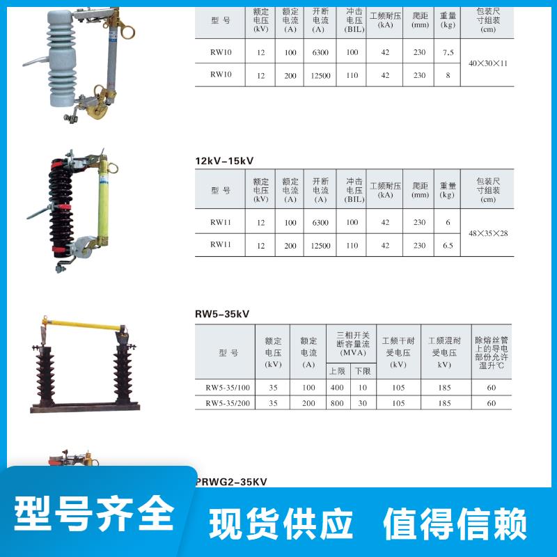 【】跌落式熔断器RW11-12/(5~200)-6.3~12.5当地品牌