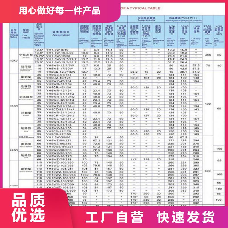 氧化锌避雷器Y5WZ5-51/134S型号齐全.分类和特点