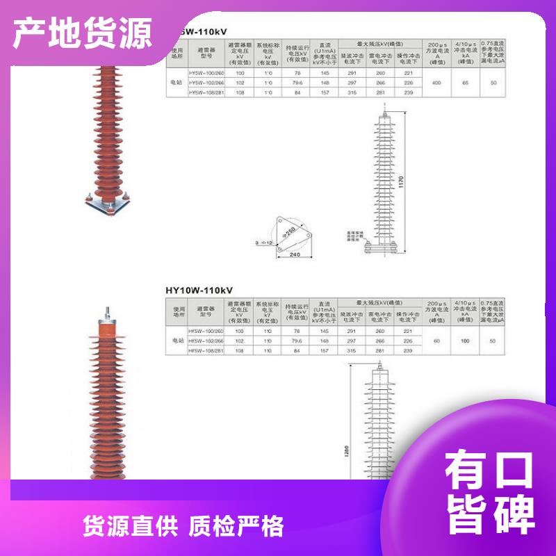 复合绝缘氧化锌避雷器HY10WZ-51/134GY【避雷器、过电压保护器生产厂家】多年厂家可靠