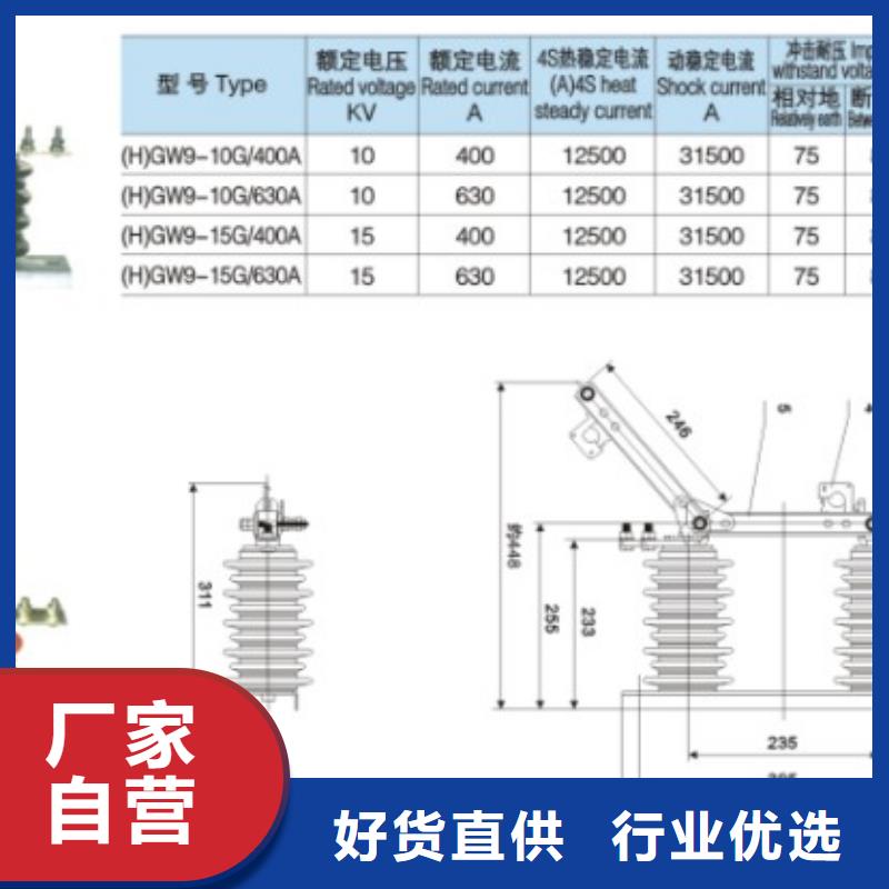 【户外高压交流隔离开关】GHW9-12/630价格推荐同城品牌