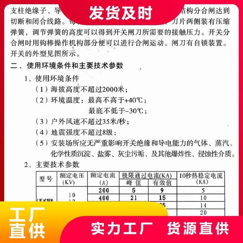 【隔离刀闸】HGW9-10KV/400A厂家十分靠谱