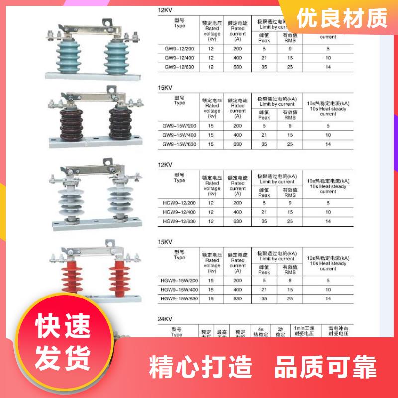 10KV单级隔离开关GW9-10G(W)/400A.产品细节参数