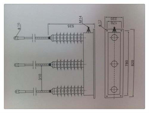 牡丹江购买TBP-A-42F/310三相组合式氧化锌避雷器